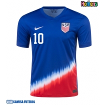 Camisa de Futebol Estados Unidos Christian Pulisic #10 Equipamento Secundário Copa America 2024 Manga Curta